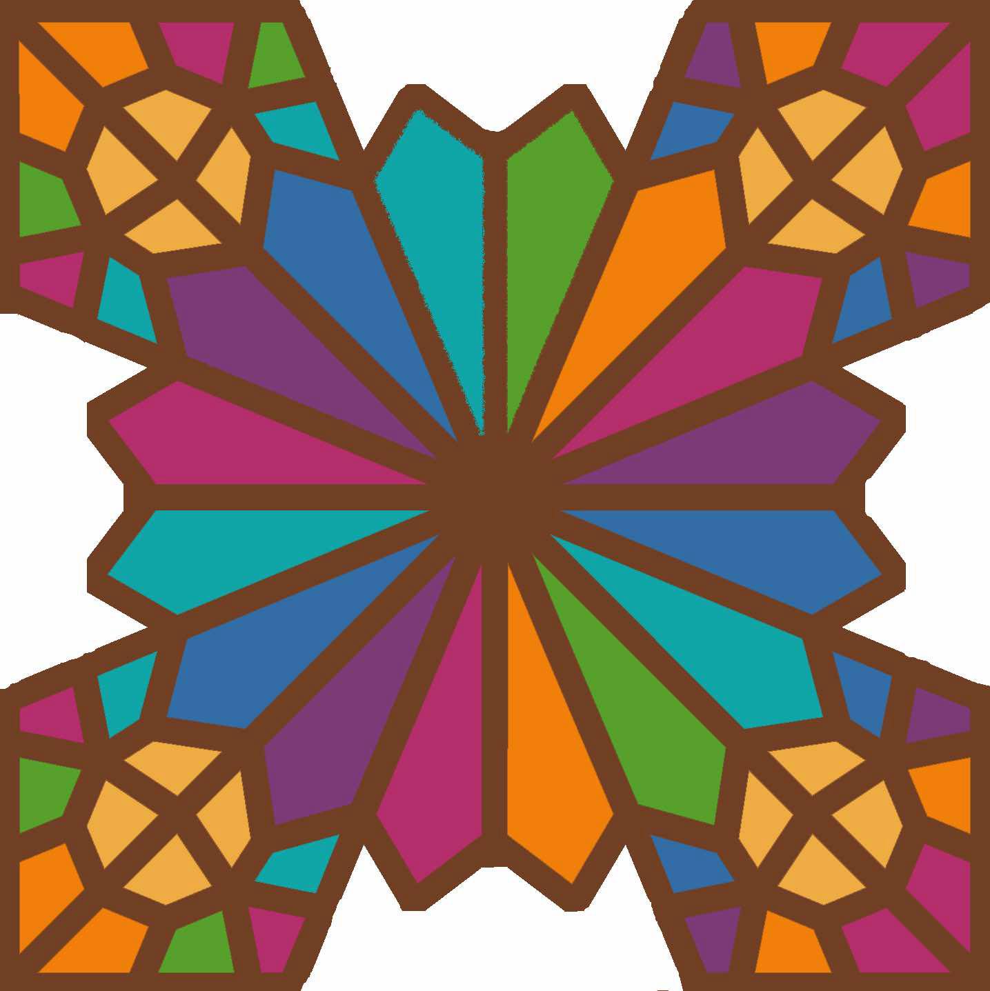 Sacred geometry mandala floor pattern